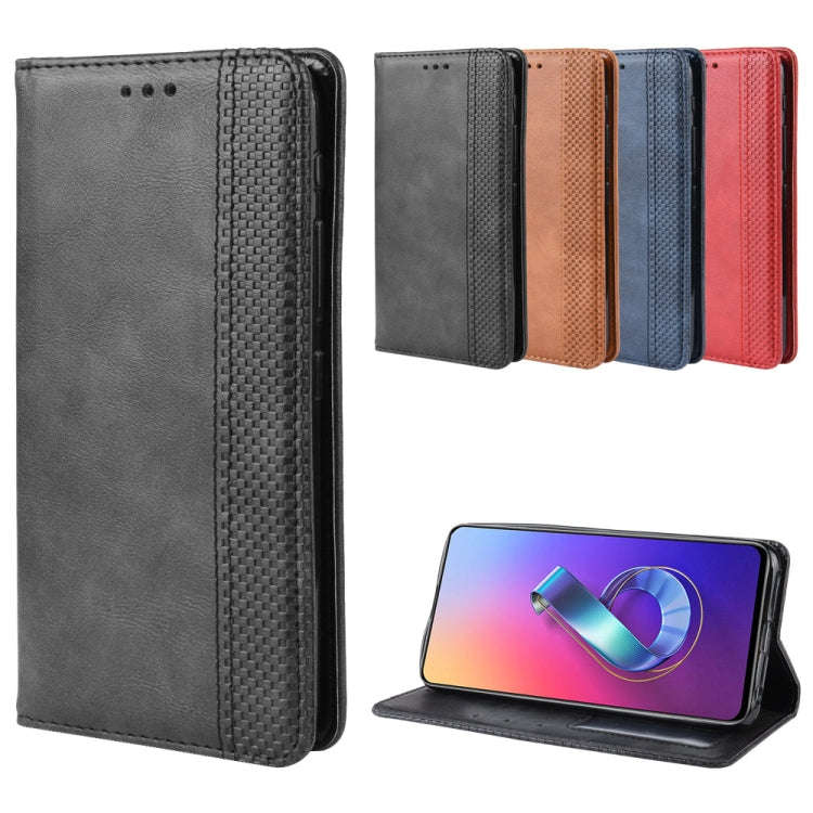Magnetic Buckle Retro Crazy Horse Texture Horizontal Flip Leather Case for Asus Zenfone 6 ZS630KL...