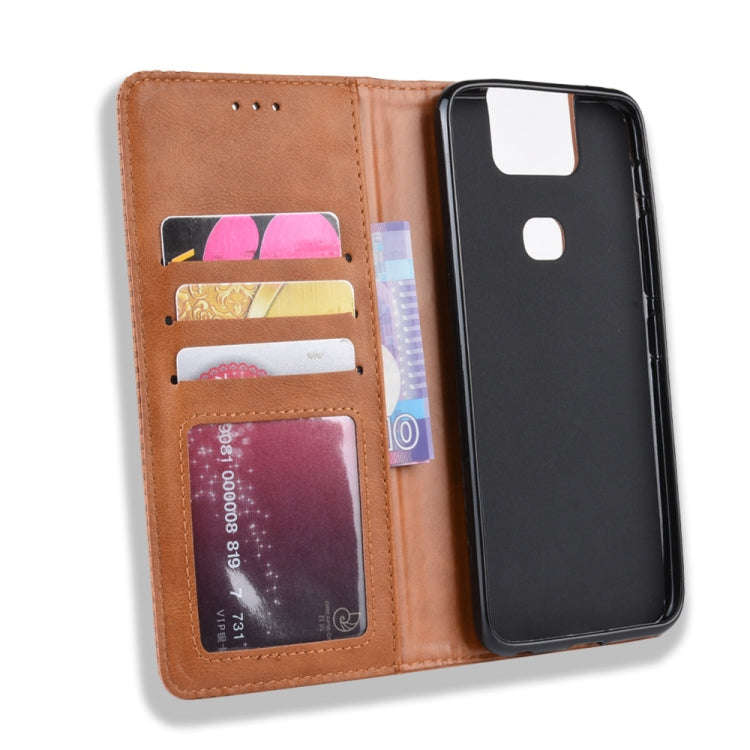 Magnetic Buckle Retro Crazy Horse Texture Horizontal Flip Leather Case for Asus Zenfone 6 ZS630KL...