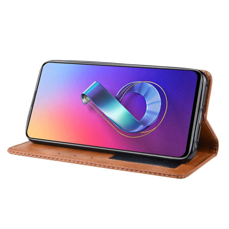 Magnetic Buckle Retro Crazy Horse Texture Horizontal Flip Leather Case for Asus Zenfone 6 ZS630KL...