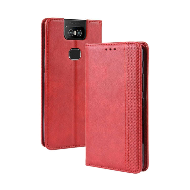 Magnetic Buckle Retro Crazy Horse Texture Horizontal Flip Leather Case for Asus Zenfone 6 ZS630KL...