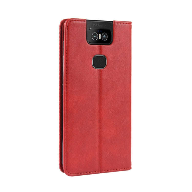 Magnetic Buckle Retro Crazy Horse Texture Horizontal Flip Leather Case for Asus Zenfone 6 ZS630KL...