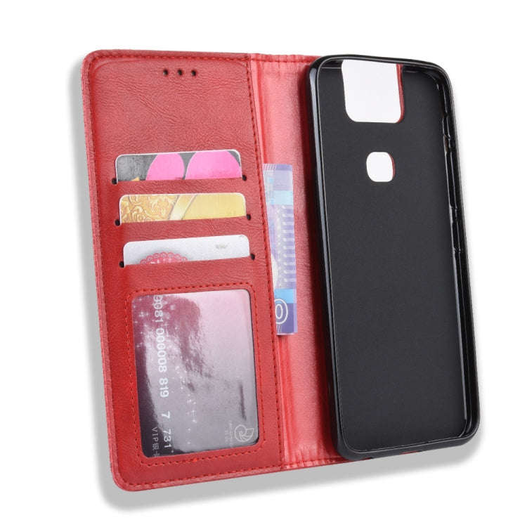 Magnetic Buckle Retro Crazy Horse Texture Horizontal Flip Leather Case for Asus Zenfone 6 ZS630KL...