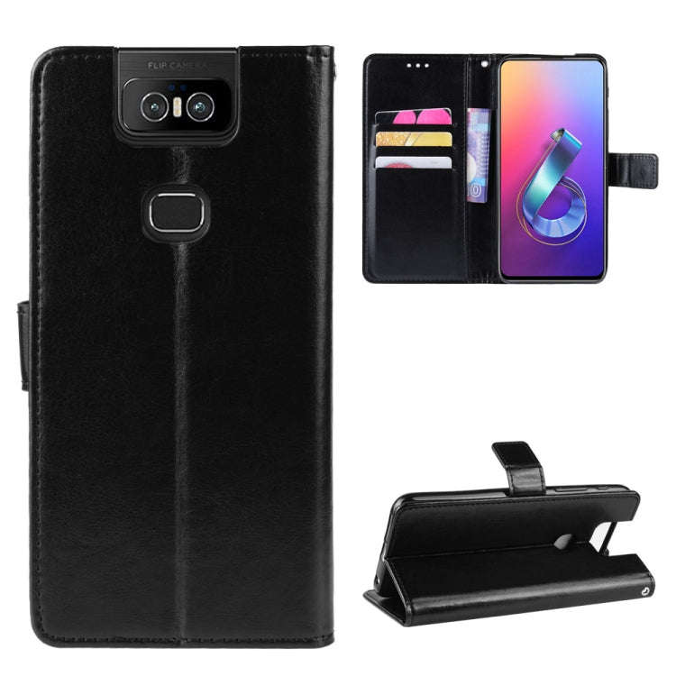Retro Crazy Horse Texture Horizontal Flip Leather Case for Asus Zenfone 6 ZS630KL, with Holder & ...