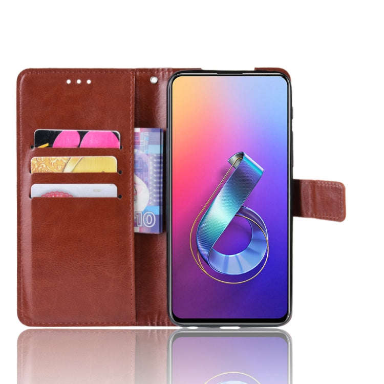 Retro Crazy Horse Texture Horizontal Flip Leather Case for Asus Zenfone 6 ZS630KL, with Holder & ...