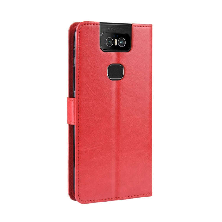 Retro Crazy Horse Texture Horizontal Flip Leather Case for Asus Zenfone 6 ZS630KL, with Holder & ...