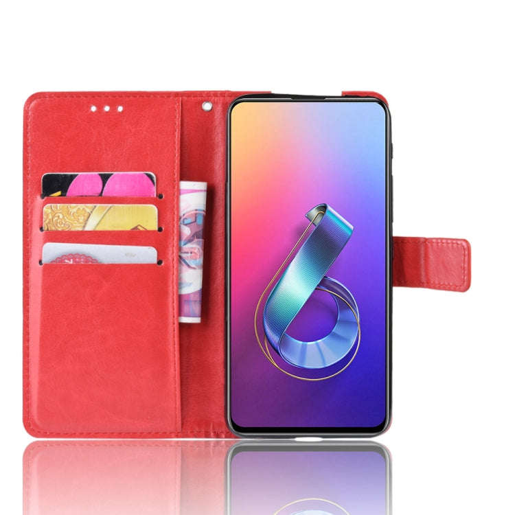 Retro Crazy Horse Texture Horizontal Flip Leather Case for Asus Zenfone 6 ZS630KL, with Holder & ...