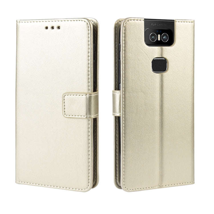 Retro Crazy Horse Texture Horizontal Flip Leather Case for Asus Zenfone 6 ZS630KL, with Holder & ...