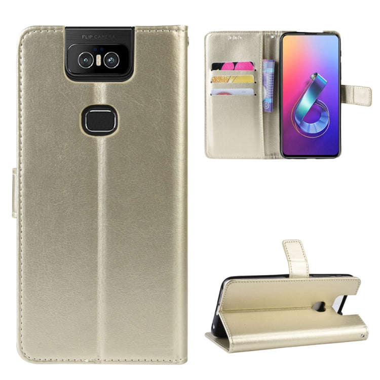 Retro Crazy Horse Texture Horizontal Flip Leather Case for Asus Zenfone 6 ZS630KL, with Holder & ...