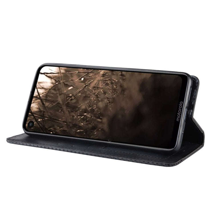 Magnetic Buckle Retro Crazy Horse Texture Horizontal Flip Leather Case for Motorola MOTO One Visi...