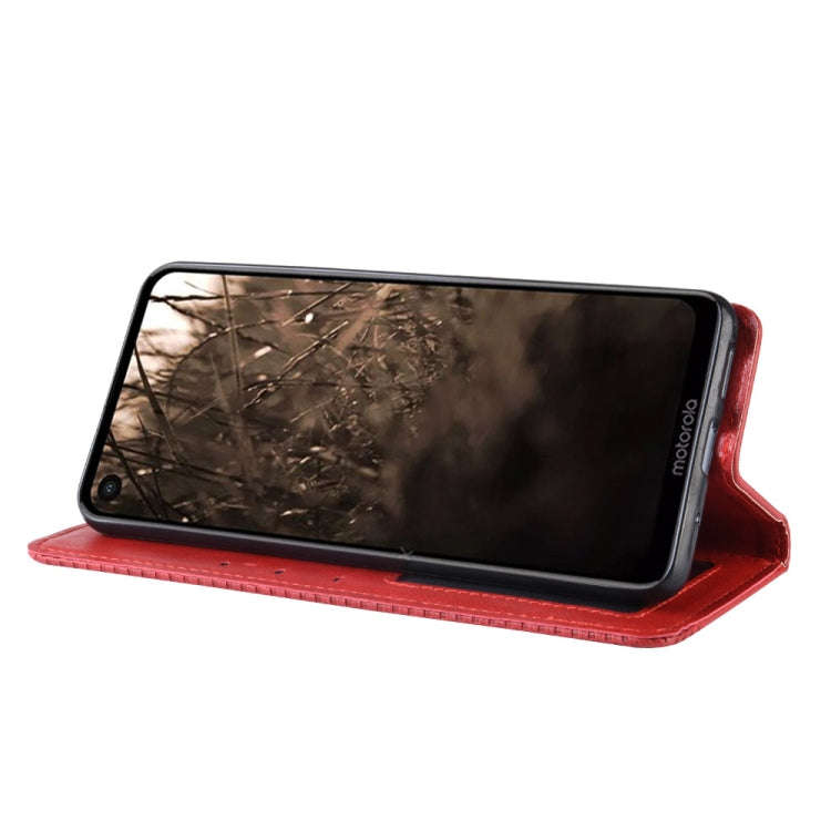 Magnetic Buckle Retro Crazy Horse Texture Horizontal Flip Leather Case for Motorola MOTO One Visi...