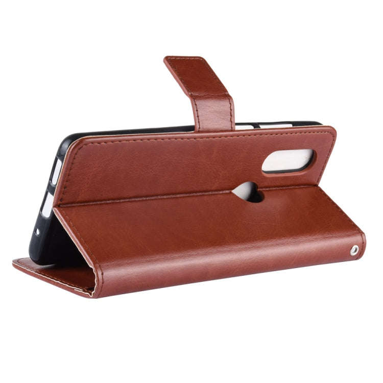 Retro Crazy Horse Texture Horizontal Flip Leather Case for Motorola MOTO One Vision, with Holder ...