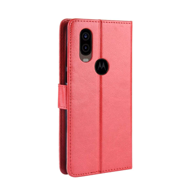 Retro Crazy Horse Texture Horizontal Flip Leather Case for Motorola MOTO One Vision, with Holder ...