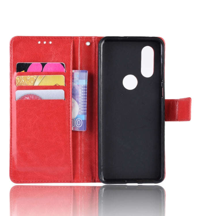 Retro Crazy Horse Texture Horizontal Flip Leather Case for Motorola MOTO One Vision, with Holder ...