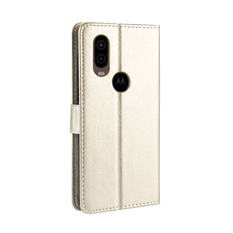 Retro Crazy Horse Texture Horizontal Flip Leather Case for Motorola MOTO One Vision, with Holder ...