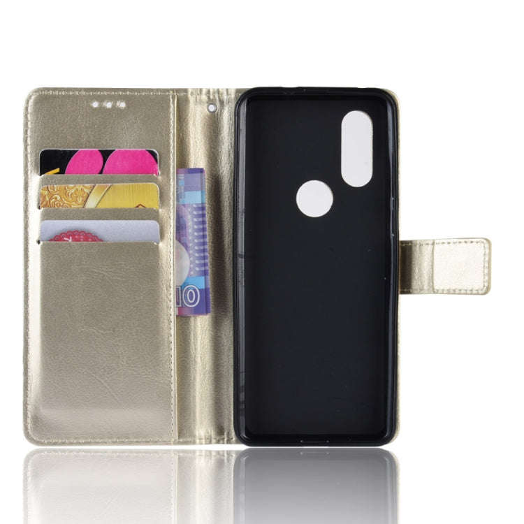 Retro Crazy Horse Texture Horizontal Flip Leather Case for Motorola MOTO One Vision, with Holder ...