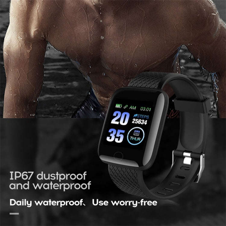 116plus 1.3 inch Color Screen Smart Bracelet IP67 Waterproof, Support Call Reminder/ Heart Rate M...
