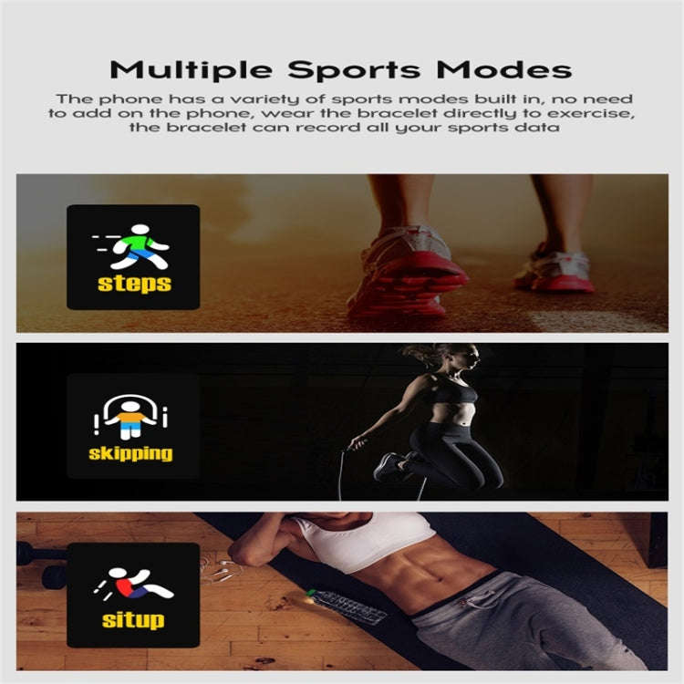 116plus 1.3 inch Color Screen Smart Bracelet IP67 Waterproof, Support Call Reminder/ Heart Rate M...