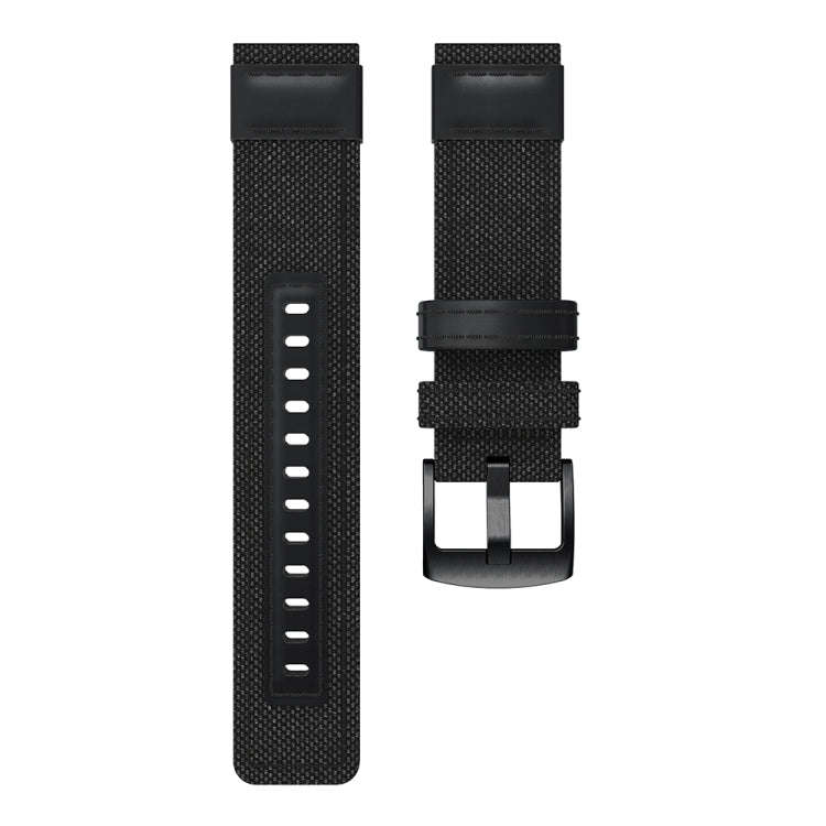 Canvas and Leather Watch Band for Samsung Gear S2/Galaxy Active 42mm, Wrist Strap Size:135+96mm(B...