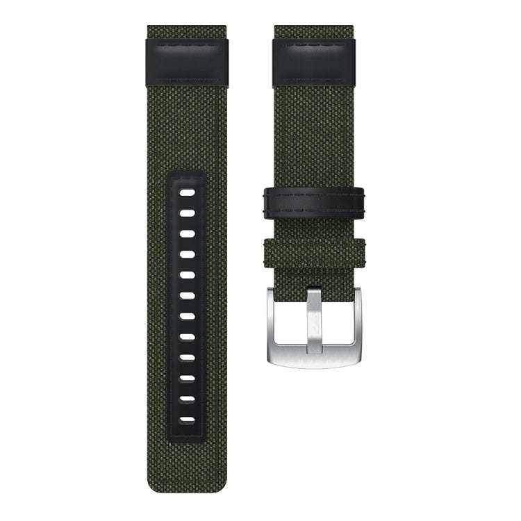 Canvas and Leather Watch Band for Samsung Gear S2/Galaxy Active 42mm, Wrist Strap Size:135+96mm(A...