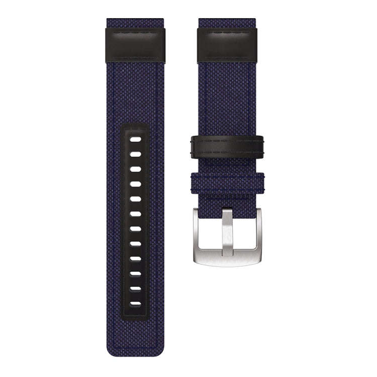 Canvas and Leather Watch Band for Samsung Gear S2/Galaxy Active 42mm, Wrist Strap Size:135+96mm(B...