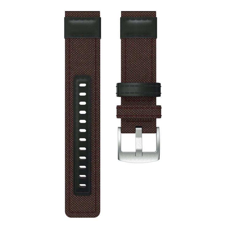 Canvas and Leather Watch Band for Samsung Gear S2/Galaxy Active 42mm, Wrist Strap Size:135+96mm(B...