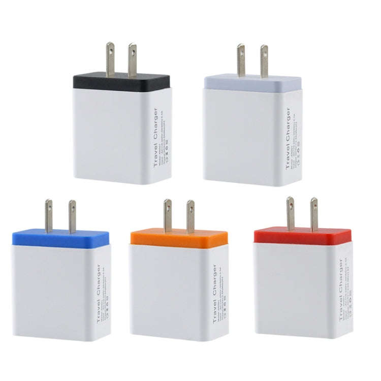 2A 3USB Mobile Phone Travel Charger US PLug(blue)