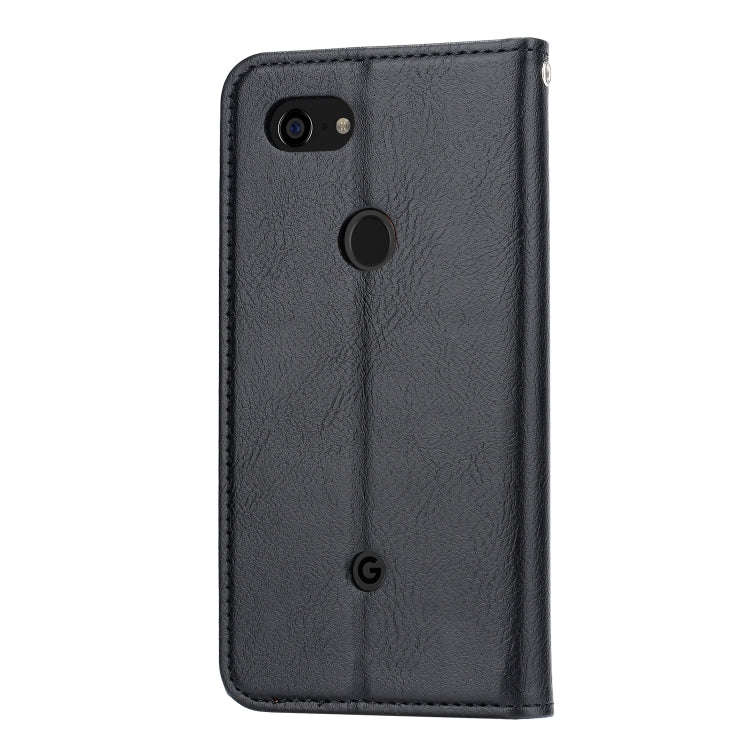 Knead Skin Texture Horizontal Flip Leather Case for Google Pixel 3a, with Photo Frame & Holder & ...