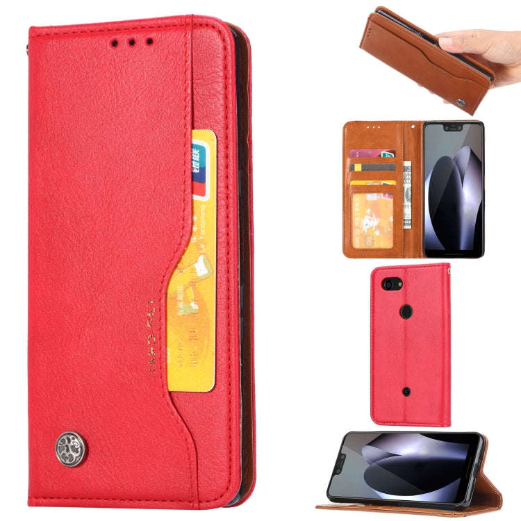 Knead Skin Texture Horizontal Flip Leather Case for Google Pixel 3a, with Photo Frame & Holder & ...