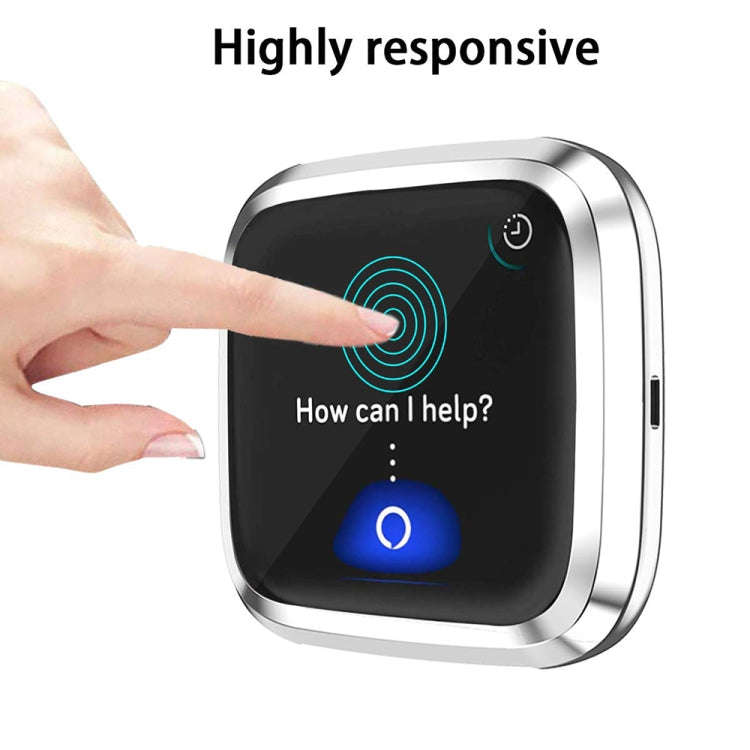 For Fitbit versa 2 Plating TPU All-inclusive Protective Shell(Silver)