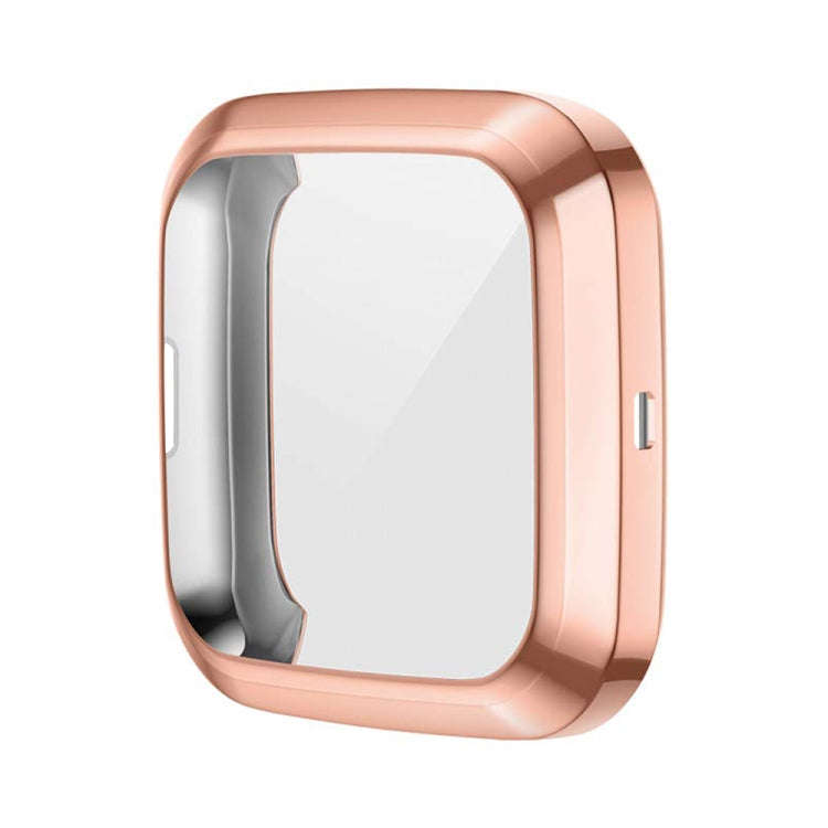 For Fitbit versa 2 Plating TPU All-inclusive Protective Shell(Rose gold)