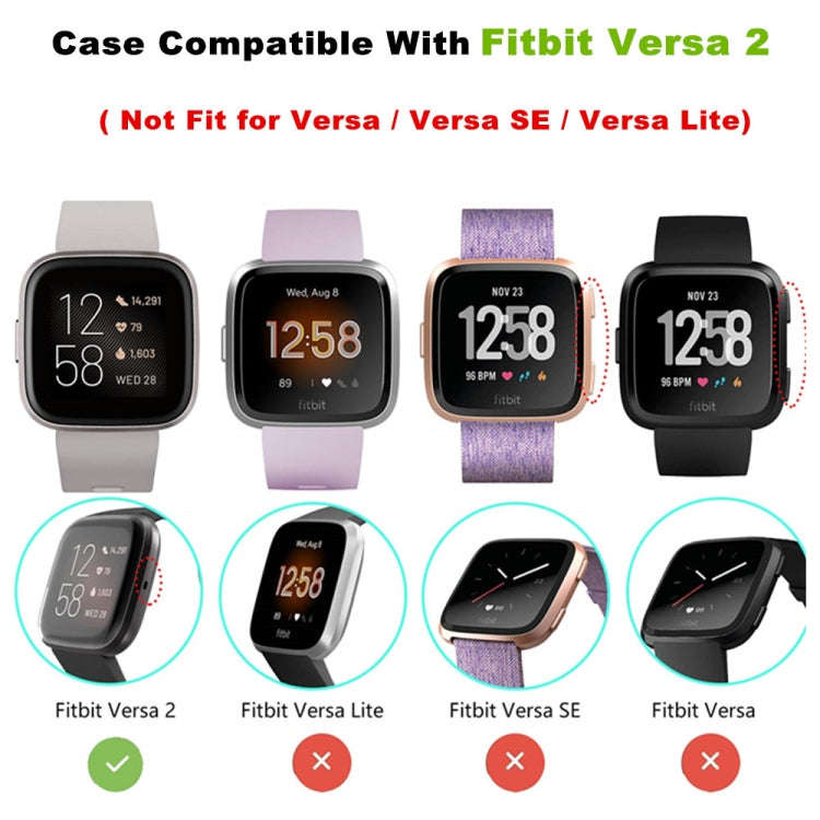 For Fitbit versa 2 Plating TPU All-inclusive Protective Shell(Rose gold)