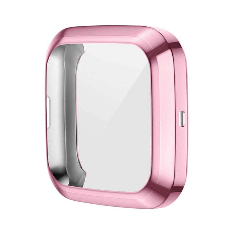 For Fitbit versa 2 Plating TPU All-inclusive Protective Shell(Pink)