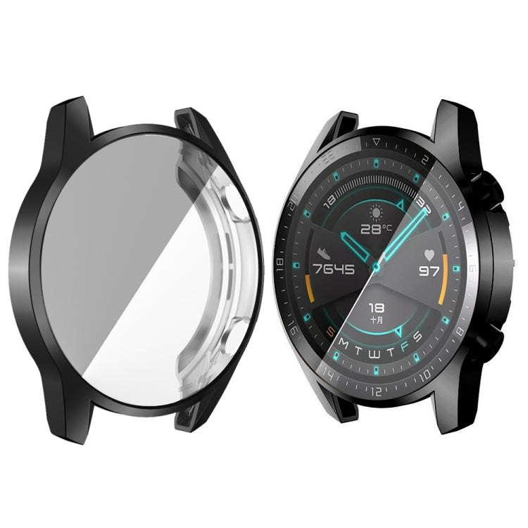 For Huawei GT2 46MM Plating TPU All-inclusive Protective Shell(Black)