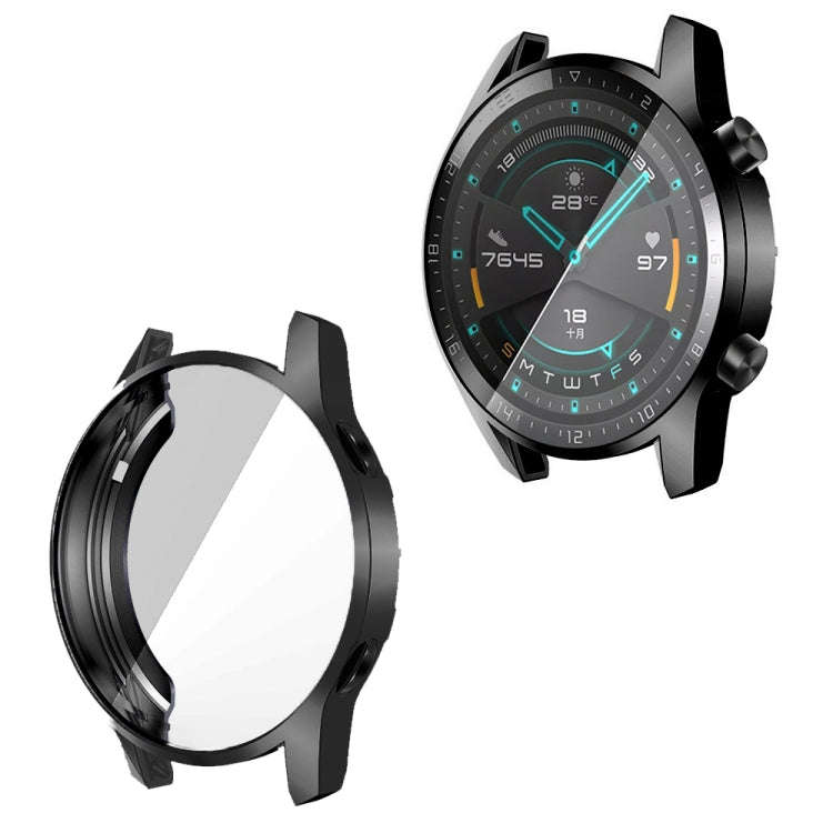 For Huawei GT2 46MM Plating TPU All-inclusive Protective Shell(Black)