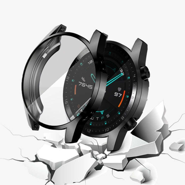 For Huawei GT2 46MM Plating TPU All-inclusive Protective Shell(Black)