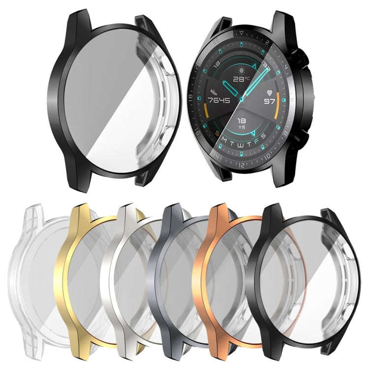 For Huawei GT2 46MM Plating TPU All-inclusive Protective Shell(Black)