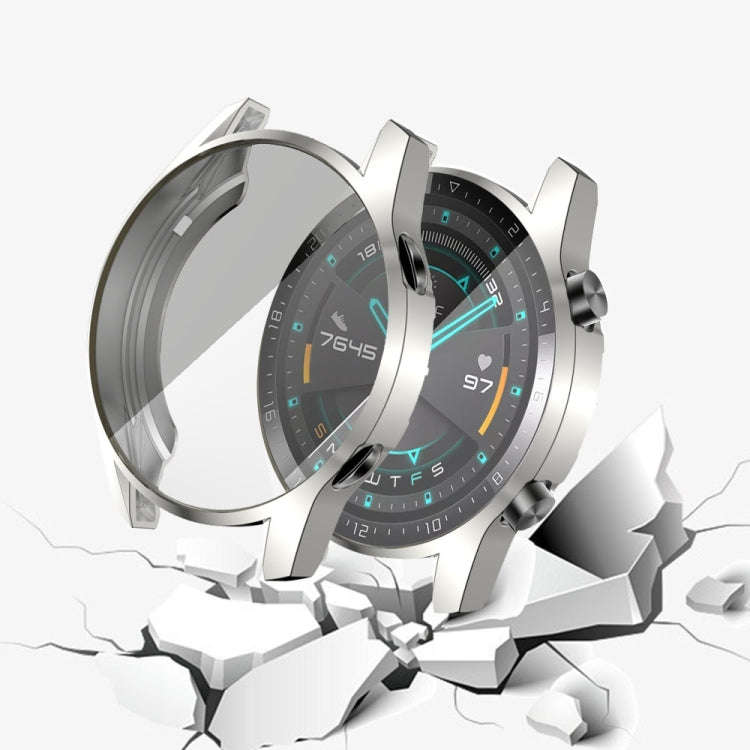 For Huawei GT2 46MM Plating TPU All-inclusive Protective Shell(Silver)