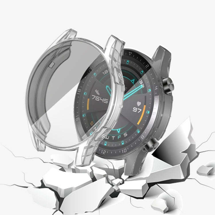 For Huawei GT2 46MM Plating TPU All-inclusive Protective Shell(Transparent)