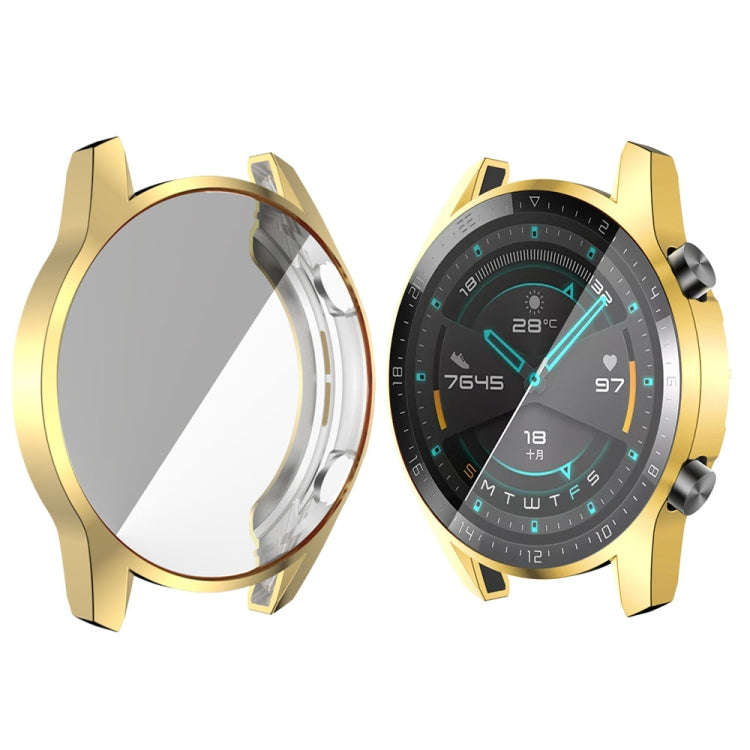 For Huawei GT2 46MM Plating TPU All-inclusive Protective Shell(Gold)