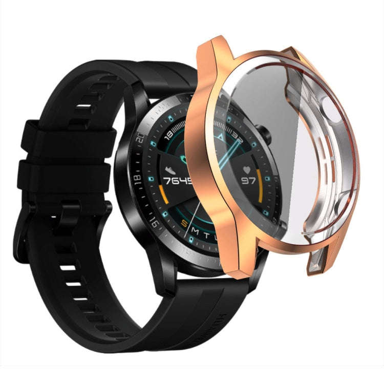 For Huawei GT2 46MM Plating TPU All-inclusive Protective Shell(Rose gold)