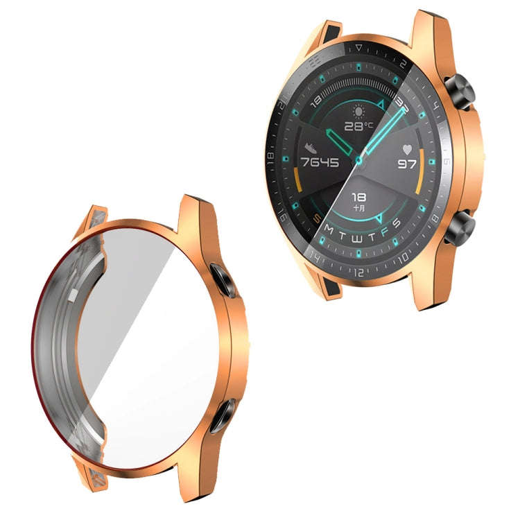 For Huawei GT2 46MM Plating TPU All-inclusive Protective Shell(Rose gold)
