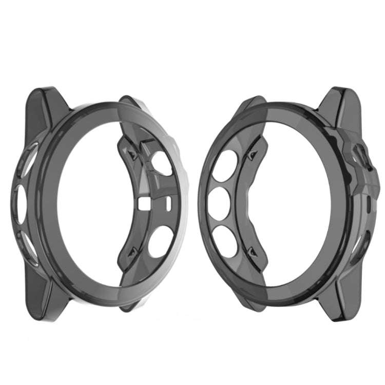 Suitable for Garmin Fenix 5X & 5X Plus Transparent TPU Watch Case(Transparent black)