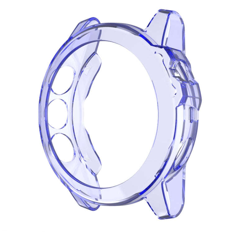 Suitable for Garmin Fenix 5 & 5 Plus transparent TPU Silica Gel Watch Case(Transparent blue)