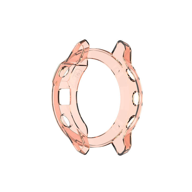 Suitable for Garmin Fenix 6S / 6S Pro transparent TPU Silica Gel Watch Case(Transparent orange)
