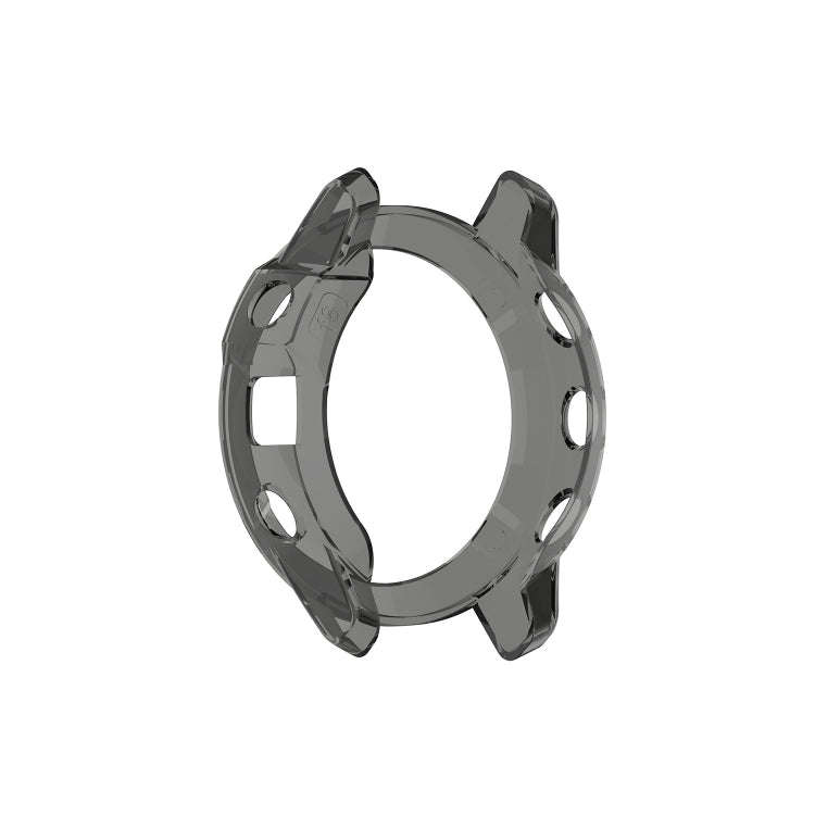 Suitable for Garmin Fenix 6S / 6S Pro transparent TPU Silica Gel Watch Case(Transparent black)