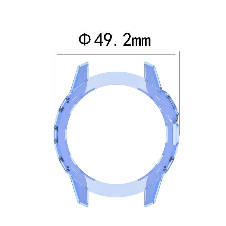 Suitable for Garmin Fenix 6X / 6X Pro Transparent TPU Silica Gel Watch Case(Transparent blue)