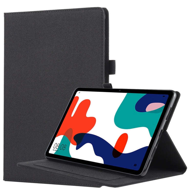 For Huawei Matepad 10.4 Horizontal Flip TPU + Fabric PU Leather Protective Case with Name Card Cl...