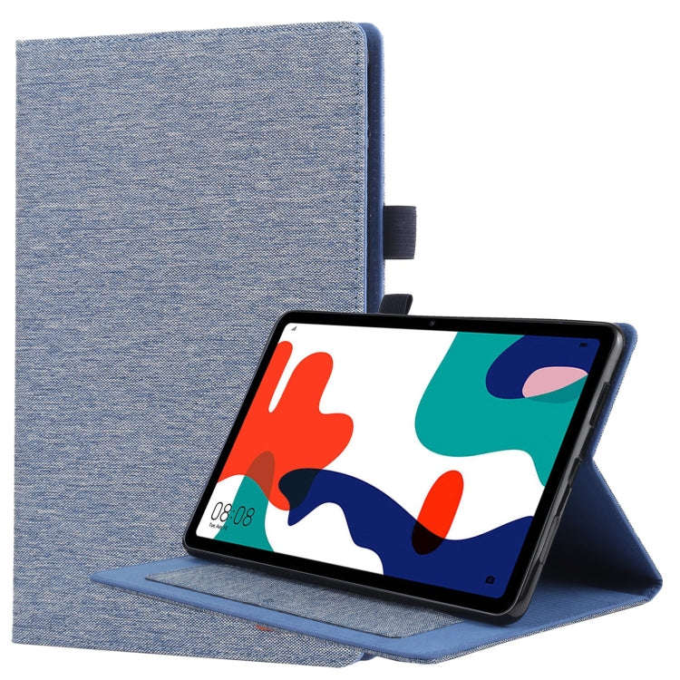For Huawei Matepad 10.4 Horizontal Flip TPU + Fabric PU Leather Protective Case with Name Card Cl...