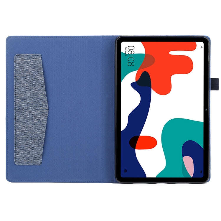 For Huawei Matepad 10.4 Horizontal Flip TPU + Fabric PU Leather Protective Case with Name Card Cl...