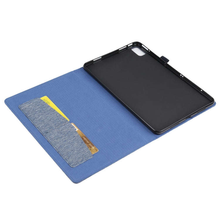 For Huawei Matepad 10.4 Horizontal Flip TPU + Fabric PU Leather Protective Case with Name Card Cl...